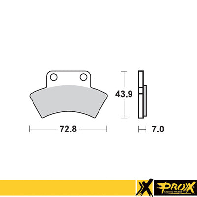 BRAKE PADS KH232 POLARIS SCRAMBLER / SPORTSMAN 400 '94-97 REAR, ProX