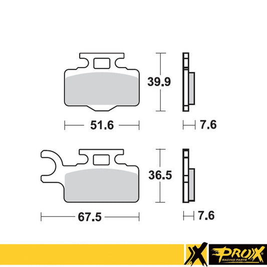 BRAKE PADS KH302 KAWASAKI KX 65 '00-20, SUZUKI RM 65 '03-05 FRONT, ProX