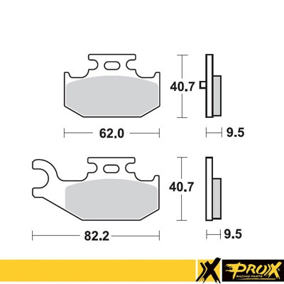 BRAKE PADS KH428 YAMAHA YFM 700 RAPTOR '06-11 REAR, ProX