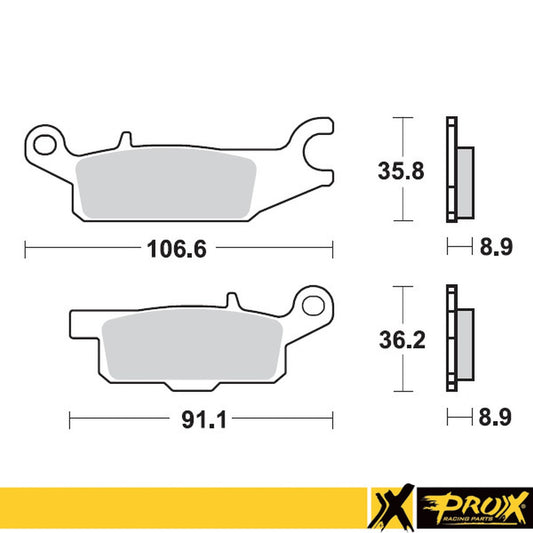 BRAKE PADS KH445 YAMAHA YFM 550 GRIZZLY '11-14, YFM 700 GRIZZLY '07-18 REAR LEFT, ProX