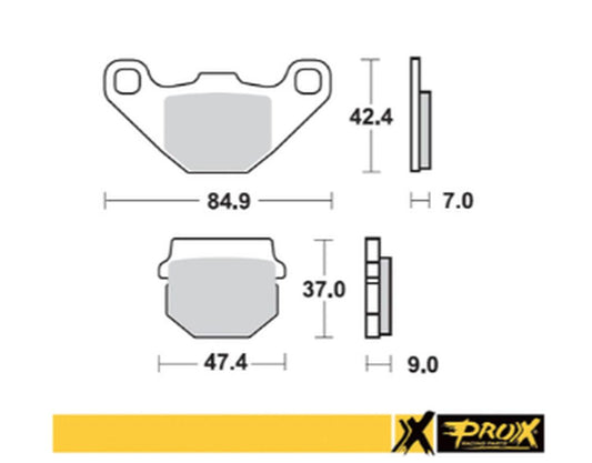 BRAKE PADS KH83 KAWASAKI KX 80 '88-'96, KDX 125 '90-'94, KMX 125 '86-'98, SUZUKI RM 80 '86-'01, RM 85 '02-'04 FRONT, ProX