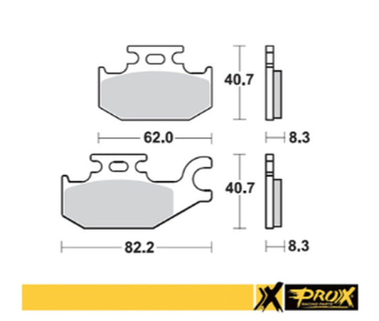 BRAKE PADS KH413 SUZUKI LT-A/F 400F '08-'15, LT-A 450X '07-'10, LT-A 700X '05-'07, LT-A 750X '08-'15 LEFT FRONT, ProX