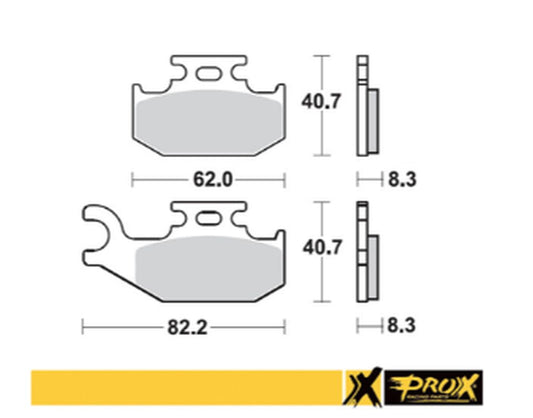 BRAKE PADS KH414 SUZUKI LT-A/F 400F '08-'15, LT-A 450X '07-'10, LT-A 700X '05-'07, LT-A 750X '08-'15 RIGHT FRONT, ProX