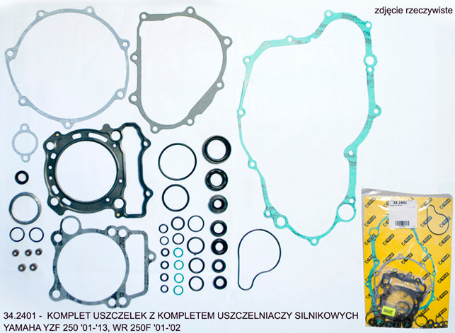 GASKET SET WITH ENGINE SEAL KIT YAMAHA YZF 250 '01-'13, WRF 250 '01-'02, ProX