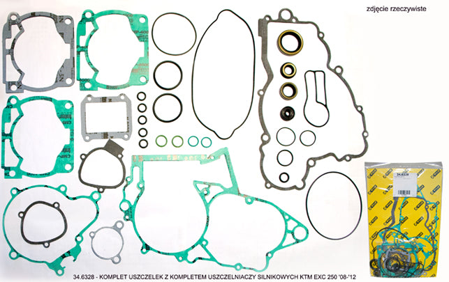 GASKET SET WITH ENGINE SEAL KIT KTM EXC 250 '08-'12, ProX