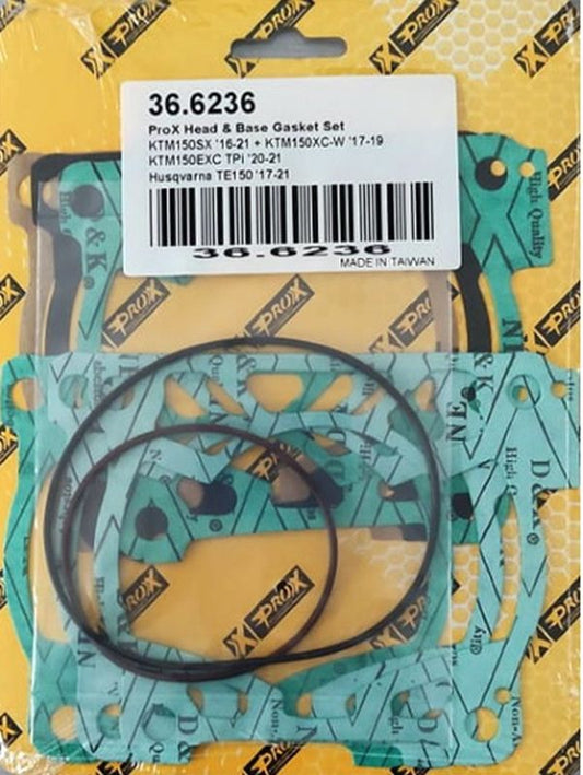 TOP-END GASKETS KTM SX 150 '16-'22, HUSQVARNA TE 150 '17-'23 (HEAD+CYLINDER), ProX
