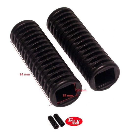 PASSENGER FOOTREST RUBBERS HONDA VT 125/600/750, VTX 1300 (SET 2 PC.) (MADE IN JAPAN)